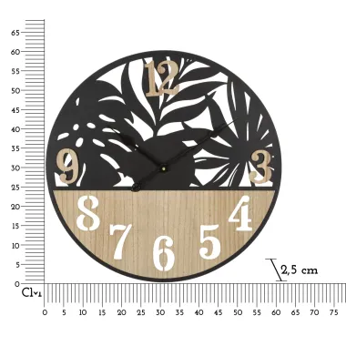 ZEGAR ŚCIENNY PALM Ø 60X2,5 cm